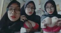 NADIRA Tobrut Hijab Hitam BH Merah