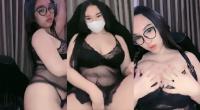 Tambah Montok Ratu Glowing Mango Black Lingerie
