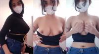 Hijab Hitam Cantik Pap Toket Bulat